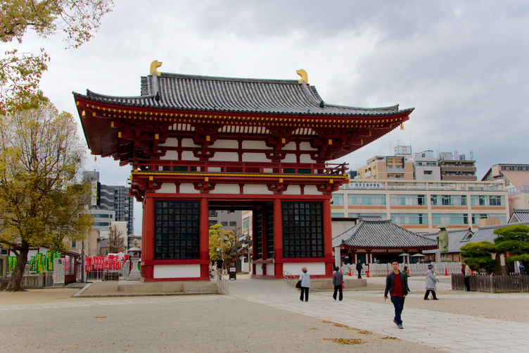 Great West Gate at Shitennō-ji Temple