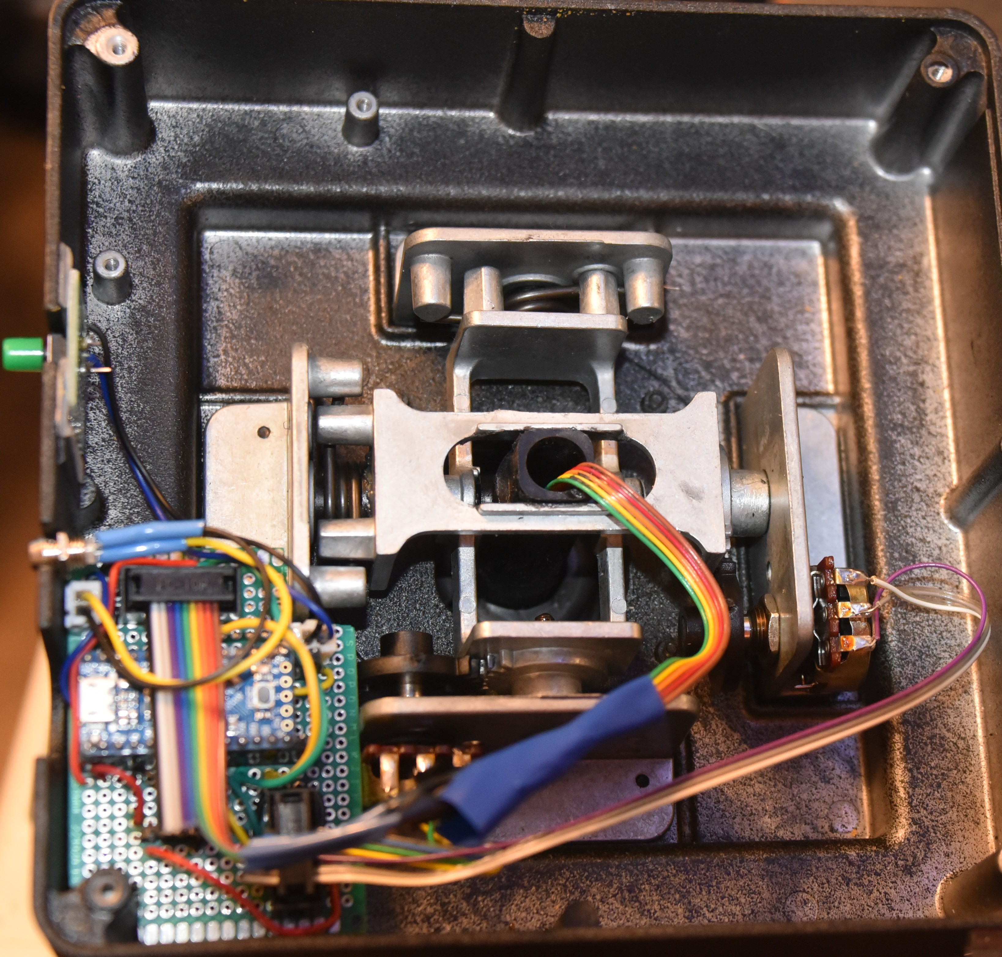 F-22 Pro Joystick innards after installation